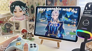 🐠 playing genshin impact w/ neuvillette + builds ft. maono PDX100 mic (gameplay asmr)