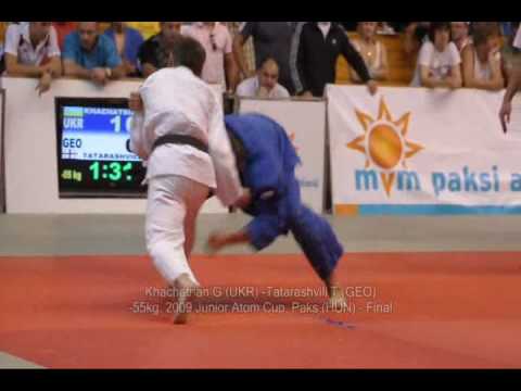 Judo 2009 Paks -55kg Khachatrian G (UKR) - Tatarashvili T (GEO) - Final - Junior Atom Cup