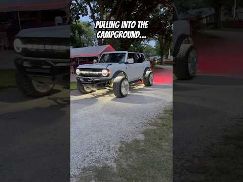 Lifted Ford Bronco 24x14 American Force Lexar wheels 33x14.50x24 Fury tires XK Glow Rock lights