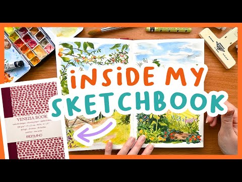 Mixed Media Sketchbook Tour! Fabriano Venezia Sketchbook 🎨👩‍🎨