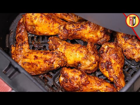 Spicy chicken wings in the air fryer