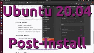 Ubuntu Post Install | App install & Configuring