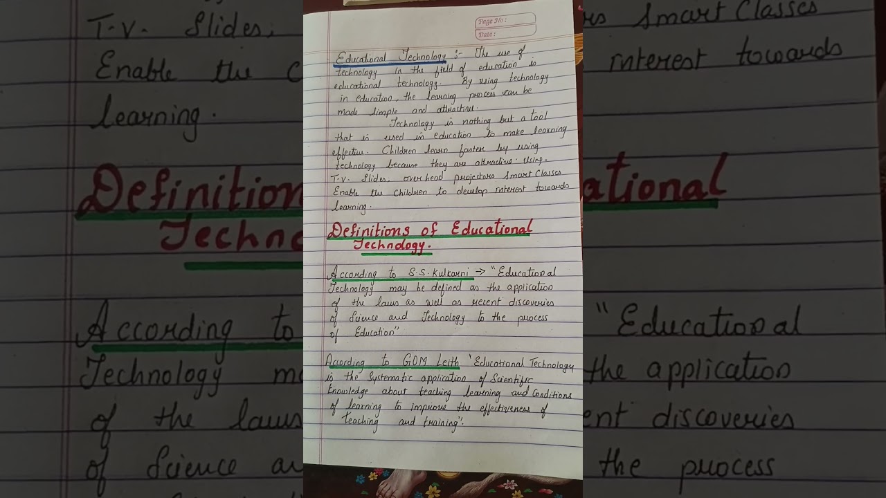 B.ED.NOTES.MEANING AND DEFINITIONS OF EDUCATIONAL TECHNOLOGY.