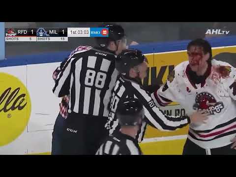 Kurtis Gabriel gets bloodied up in fight with Mathieu Oliver