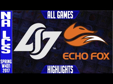 CLG vs Echo Fox All Games - NA LCS W4D2 Spring 2017 - CLG vs FOX All Games