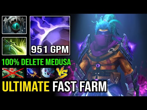 How to Fast Farming & Delete Medusa From the Map with 951 GPM Pro Anti Mage Insane Mana Burn Dota 2