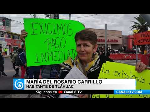 Video: Locatarios afectados en Tláhuac piden a Martí Batres, pago de indemnizaciones por obras de L12