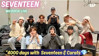 Download lagu ✨(ALL SUB) SEVENTEEN WEVERSE LIVE 🥳💎🎉(05.07.26) 4000 days~ #weverse mp3