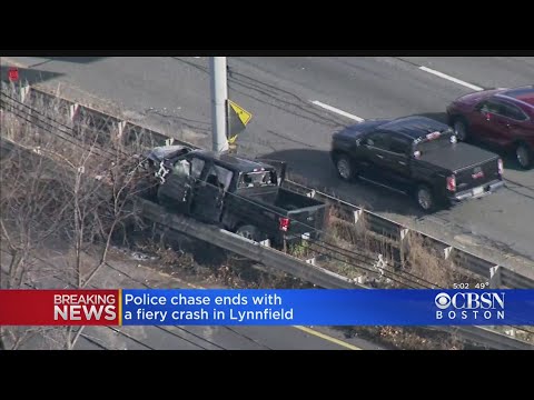 Police Chase Ends With Fiery Crash In Lynnfield