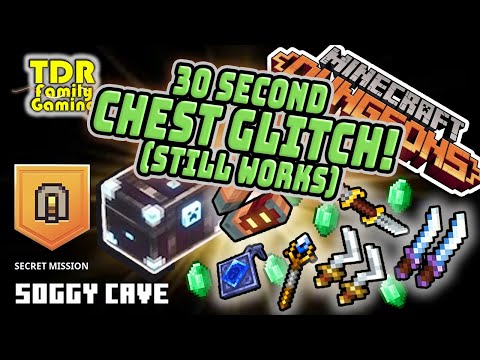 OBSIDIAN CHEST GLITCH (patched  at Windswept Peaks) - SOGGY CAVE - Minecraft Dungeons