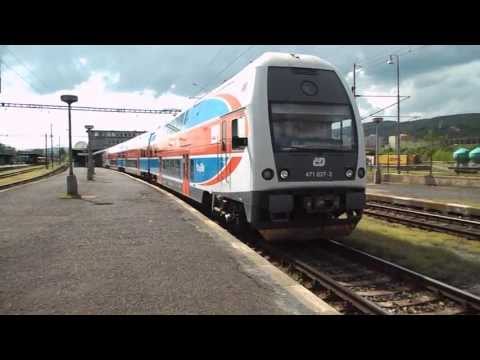 Odjezd vlaku Os 8843 (ČD 471.027 + 471.022) - Beroun, 8. 5. 2013
