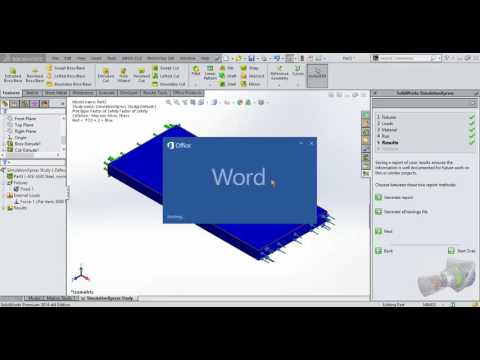 How to do a Basic analysis using SolidWorks simulation express