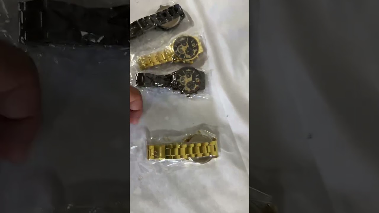 SHIPPING AVAILABLE 5pcs Assorted Men's Gold Stainless Steel Watch