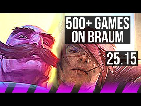 BRAUM & Lucian vs SETT & Kai'Sa (SUP) | 500+ games | KR Diamond | 25.15