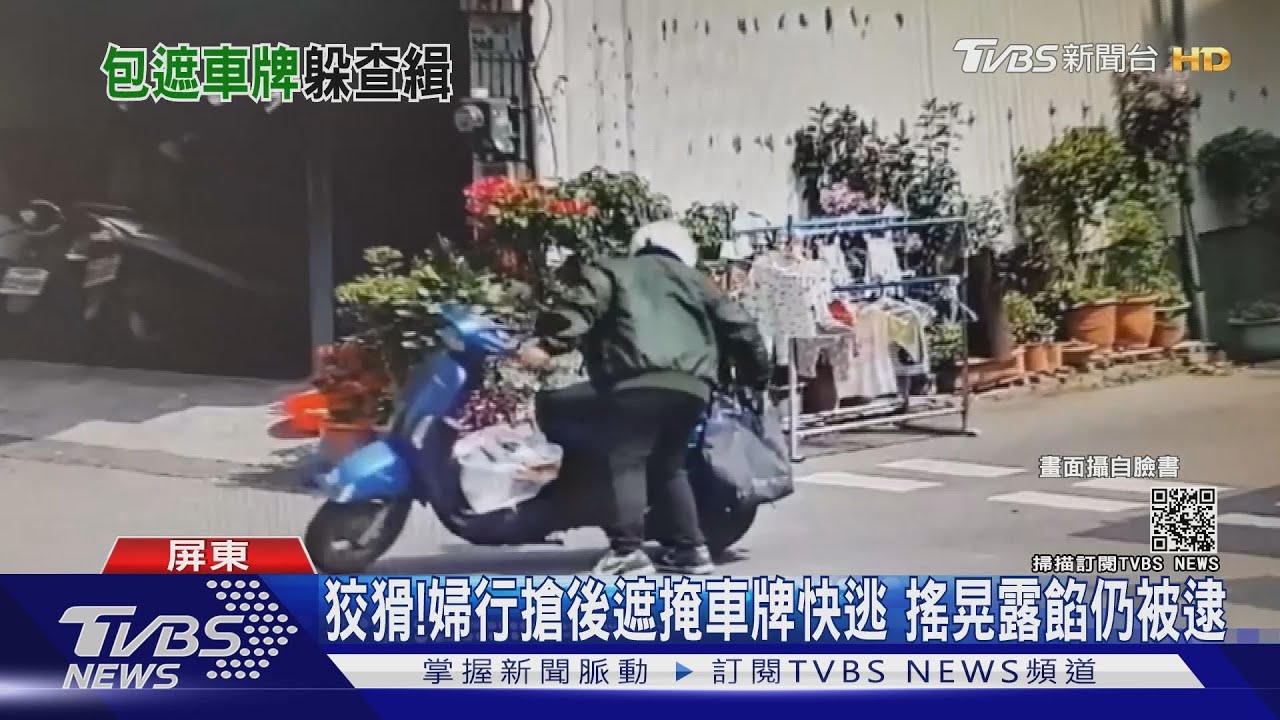 狡猾!女慣竊行搶後遮掩車牌快逃 搖晃露餡警10小時逮獲