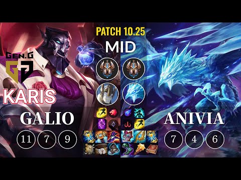 GEN Karis Galio vs Anivia Mid - KR Patch 10.25