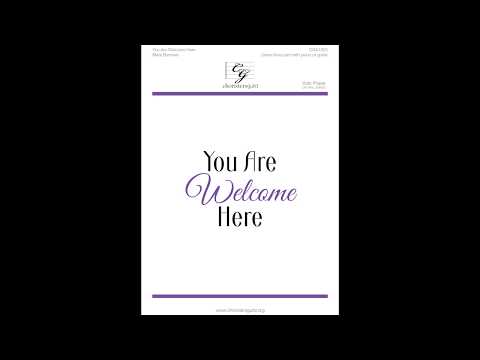 CGA1525 You Are Welcome Here - Mark Burrows