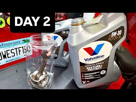 Can Valvoline Restore & Protect Be Used to Clean this Piston? (DAY TWO)