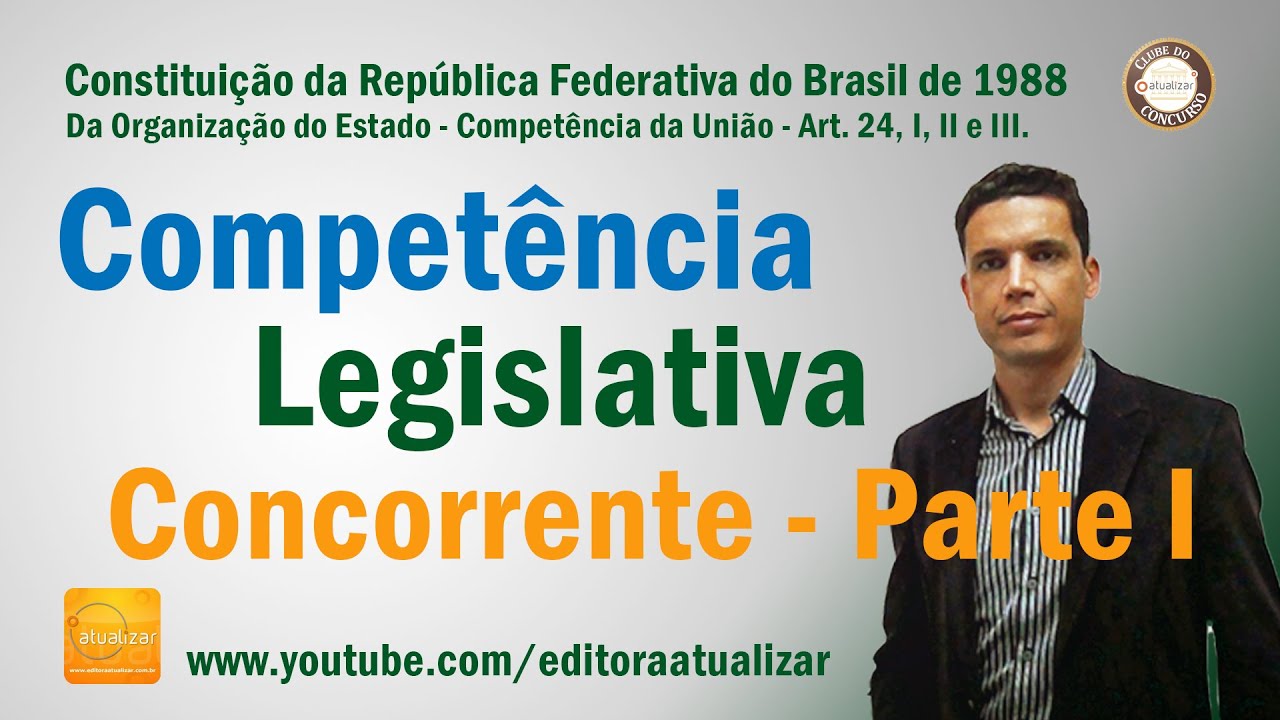 CF/88 - Art. 24, I, II e III (Competência Legislativa Concorrente - Parte I)