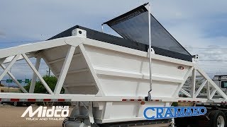 Cramaro Flip N Go Tarp System on a Belly Dump Trailer
