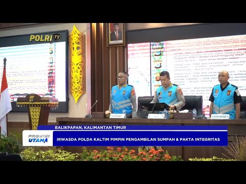 POLDA KALTIM PENGAMBILAN SUMPAH &amp; PAKTA INTEGRITAS SELEKSI PENERIMAAN TERPADU POLRI 2024