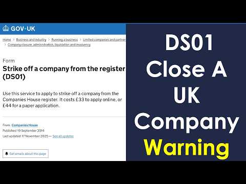 DS01 Closing a Limited Company? Avoid This Trap