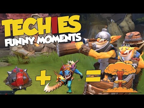 DotA 2 Techies Funny Moments - DIE SLARK!