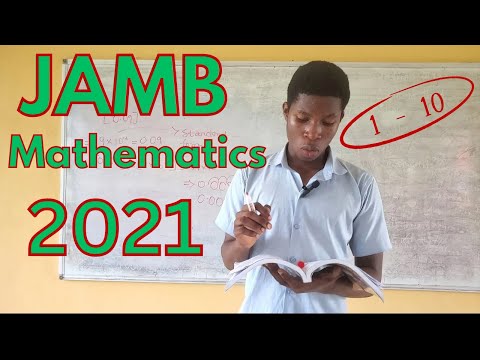 JAMB CBT Mathematics 2021| Past Questions 1 - 10