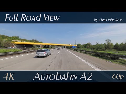Autobahn (A2), Germany: Bielefeld - Hannover / Garbsen - Hannover-Herrenhausen - 4K (UHD/2160p/60p)