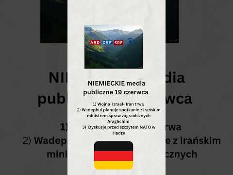Niemieckie media publiczne 19 czerwca