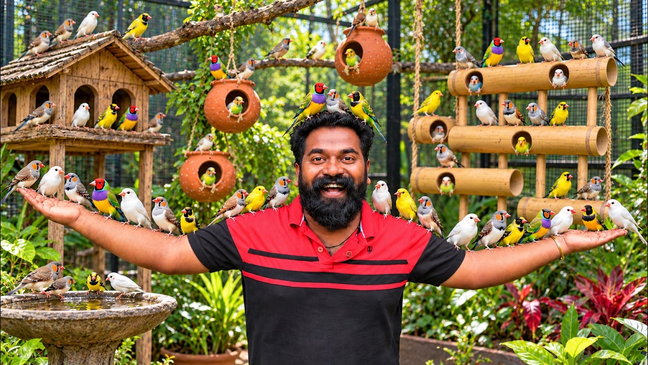Ep 11 Building A Giant Bird House | കിളികൂട്ടിലേക്ക് പുതിയ ഫിഞ്ചസിനെയും ?