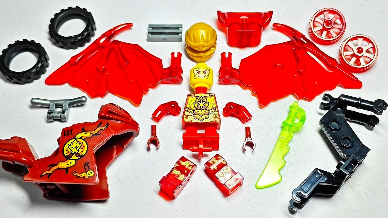 LEGO Ninjago Kai Crystalized Bike Review 🔥 Fire Ninja Dragon Motorcycle!