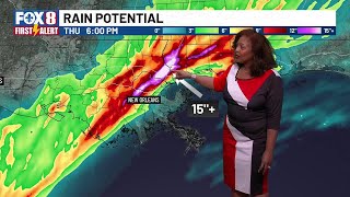 Heavy rain threat grows as Gulf system moves toward Louisiana