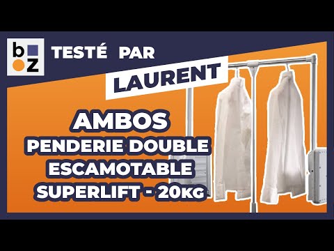 Penderie escamotable double 20 kg - SUPERLIFT - aluminium AMBOS