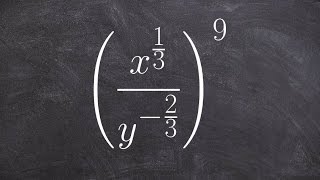 Learning how to simplify an expression with rational exponents using the power to quotient rule