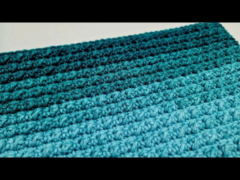 How To Crochet EASY Stitch For Blankets and Scarfs - Single Crochet Puff