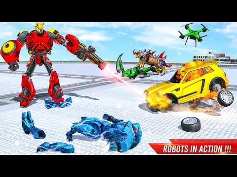 fight war flying tiger robot 🤖 bike transformation moto action