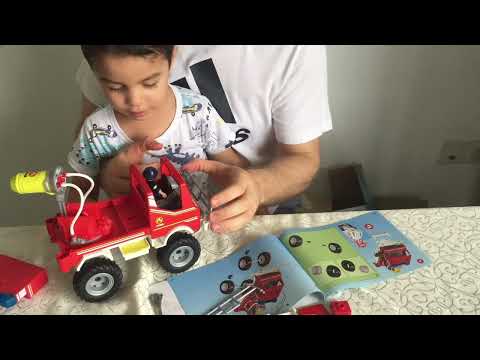 Playmobil Fire Truck (9466) - unboxing and assembly (Feuerwehr-UNIMOG Truck)