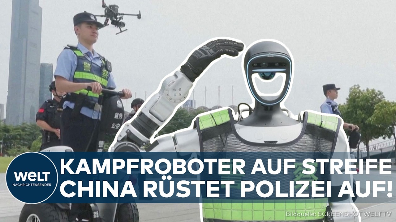 CHINA: Polizei der Zukunft – Roboter übernehmen Streife!