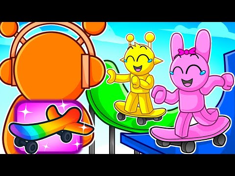 I Pretended to be a NOOB in Roblox SKATEBOARD OBBY, Then used a $100,000 Skateboard!