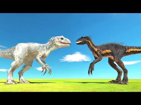 Indominus Rex vs Indoraptor Team Battle Royale - Animal Revolt Battle Simulator