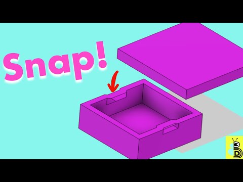 Fast Fusion 360 - Snap Fit Parts for 3D Printing