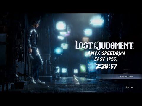 Lost Judgment Speedrun - Any% Easy (PS5) - 2:28:57