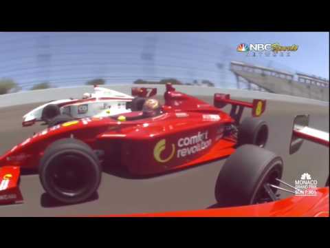 2013 Firestone Indy Lights Close Finish! Freedom 100 4 Wide Finish mp4