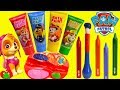 Painting Paw Patrol Chase Marshall Skye In Colorful Paints