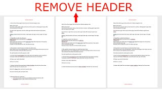 How to remove header and footer for some pages only in Microsoft Word