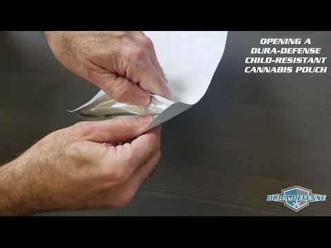 Dura-Defense Child-Resistant Cannabis / Marijuana Pouch / Bag Opening Instructions.