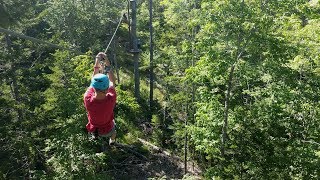 preview picture of video 'Upper Clements Adventure Park full zipline course'