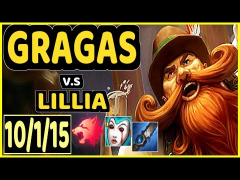 AMAZING (GRAGAS) vs LILLIA - 10/1/15 KDA JUNGLE GAMEPLAY - EUW Ranked DIAMOND