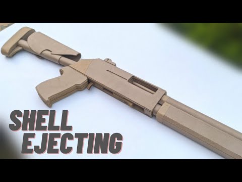 M1014 shell ejecting shotgun out of cardboard || how to cardboard gun